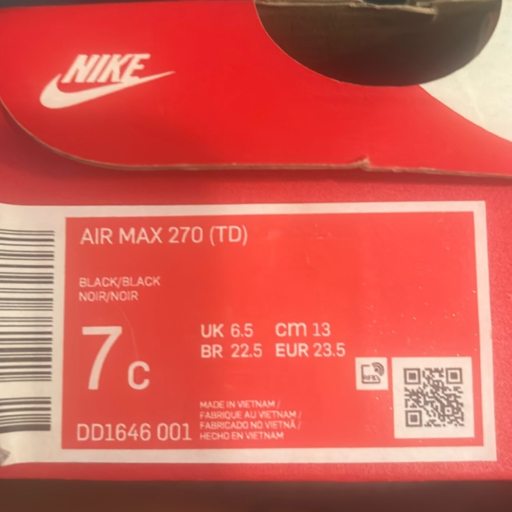 Toddler air max 270 Sz 7C lightly worn